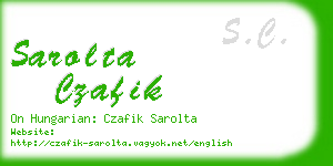 sarolta czafik business card